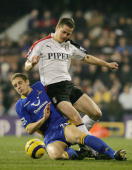 Michael Dawson is up against Helguson here, and got two yellow cards for fouls upon the Fulham striker