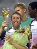 Robbie Keane rightly celebrates victory secured by his two goals!