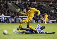 Jermaine Jenas in action in last night's game!