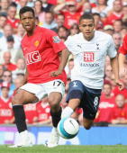 Jermaine Jenas in action with Nani