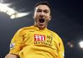 Steed Malbranque celebrates the second goal, in front of the away fans