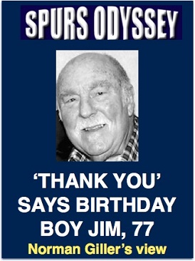 Thank you says birthday boy Jim, 77