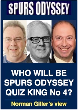 Who will  be Spurs Odyssey Quiz King no. 4?