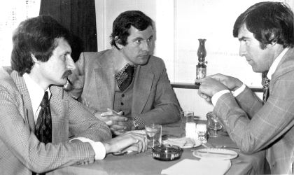 Our own Uncle Norman interviewing Terry and Alan Mullery on the eve of the Palace-Brighton match when they were both young managers