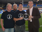 Representatives of the Swedish Spurs Supporters Club led by Jan Juhlin (next to Paul Robinson) present the Swedish Spurs Supporters' Player of the Year award to England and Spurs Number One before the recent game against Fulham!