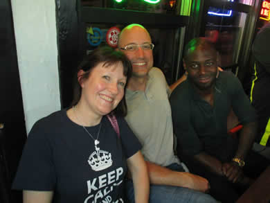 The author pictured with former Spurs and USA goalkeeper Kasey Keller, and Spurs Legend Ledley King
