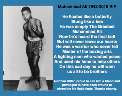 Norman Giller's tribute to Ali
