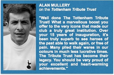 Alan  Mullery comments on the Tottenham Tribute Trust