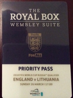 Priority Pass England v Lithuania