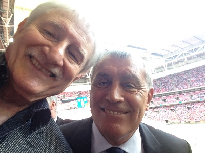 Norman Giller with Peter Shilton at Wembley 2nd June 2018