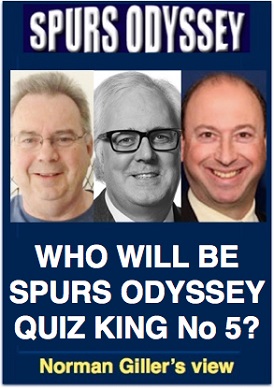 Who will be Spurs Odyssey Quiz King No 5?