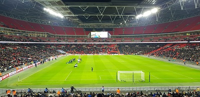 Wembley was sparse for this game against Watford