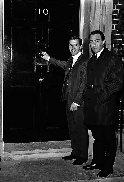 Cliff Jones and Jimmy Greaves at Number 10