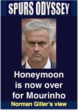 Honeymoon is now over for Mourinho