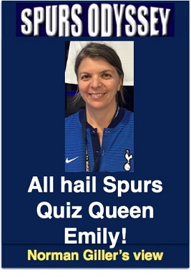 All hail Spurs Quiz Queen Emily!