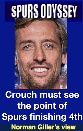 Crouch must see the point of Spurs finishing fourth