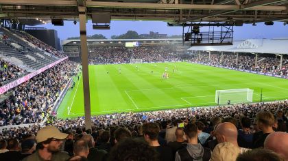 The view from high in the Putney Road stand