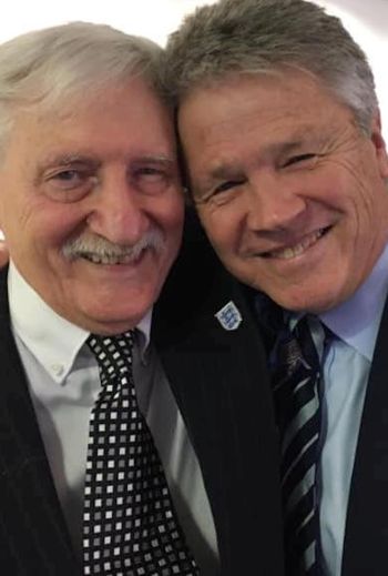 Norman Giller with Spurs legend Steve Perryman