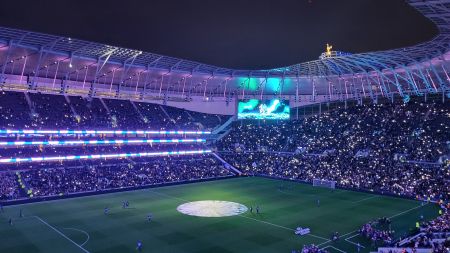 Tottenham Hotspur Stadium by night