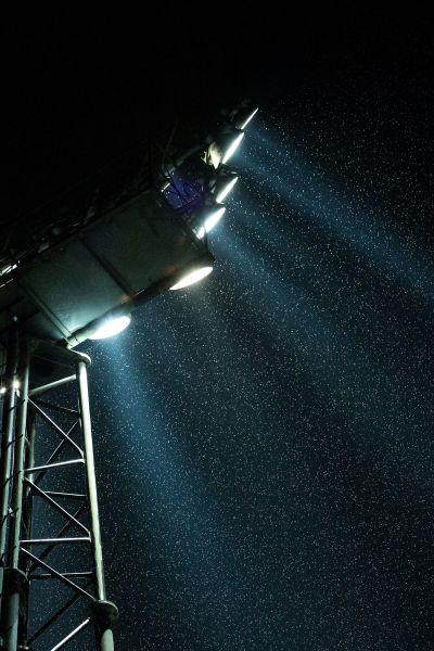 Rain in the floodlights