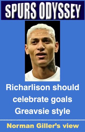 Richarlison should celebrate goals Greavsie style
