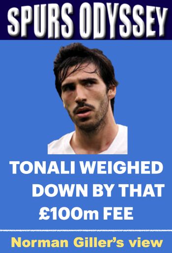 Tonali weighed down by that £100,000 million fee